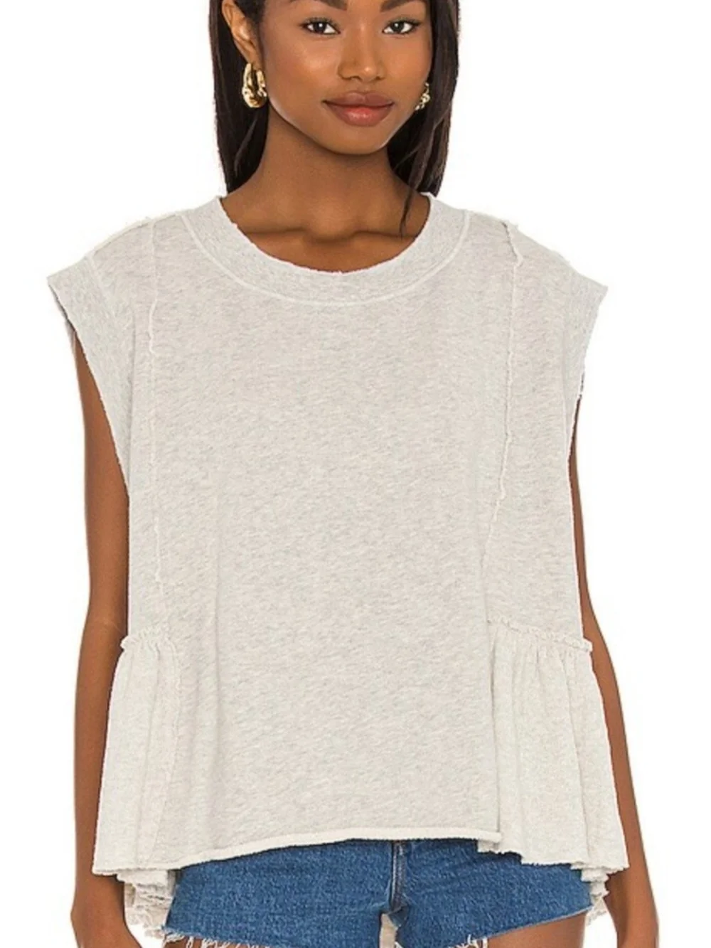Free People We The Free Danny Pullover Sand Grey XL